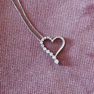 Stunning diamond heart necklace